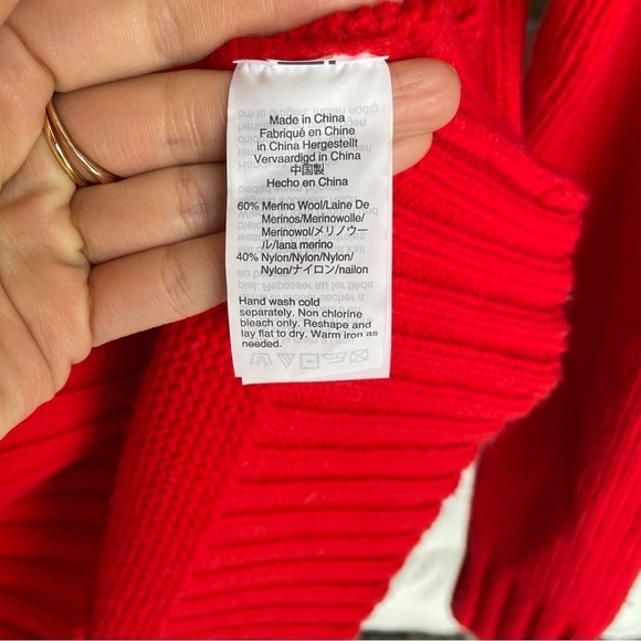 J. Crew Red Fair Isle Merino Wool Sweater - Picture 8 of 9